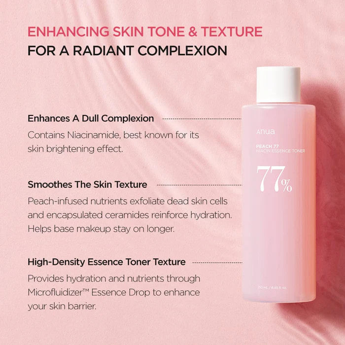 Tonique à l'essence de niacine Peach 77